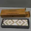 Handicrafts Home White Decorative Storage Box with Lid Wood Entryway Organizer Key Holder Box Console Table Storage for Hallway  Resin Inlay Marquet Array Collection- 10x2.5x1.5