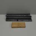 Black Curtain Rods for Windows 48 to 84 Inch(4-7 Feet),1" Diameter Drapery Rods with Modern Style End Cap Finials,Size:36-88 Inch,Matte Black