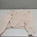 ODODOS Modal Soft Long Sleeve Cropped Sweatshirts for Women Oversized Crew Neck Pullover Crop Top (XS)
