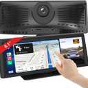 8.1" Wireless Carplay Screen for Car with 2K DVR & 1080P Backup Camera, Portable Touchscreen Car Stereo with Carplay & Android Auto, BT/FM/AUX/GPS Nav/Mirror Link/Voice Control for My Old Car