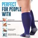 Doctor's Select 3 Pairs Plus Size Compression Socks Wide Calf - Up to 6XL | 20-30 mmHg Compression Socks for Women Wide Calf