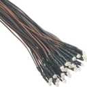 30pcs 12 Volt 1.8mm Warm White LED Lights Emitting Diodes Pre Wired 7.9 inch DC 12v LED Light Clear Lens Small LED Lamps