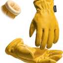 toolant Winter Work Gloves for Men, Insulated Leather with Water Resistance and Abrasion Protection for Cold Weather (Medium, 1 Pair)