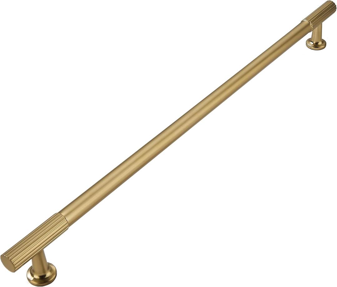 Khtumeware Appliance Pull 18 Inch Hole Center 1 Pack Champagne Bronze Cabinet Pulls Heavy Duty Solid Satin Brass Kitchen Drawer Handles Cabinet Hardware for Cupboard Drawer Handles Dresser Pulls