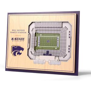 YouTheFan NCAA Kansas State Wildcats 5-Layer StadiumView 3D Wall Art - Bill Snyder Family Stadium