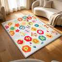 RONGFA Baby Play Mat for Floor,1.3" Thick Elasti-Foam Playpen Mat for Tummy Time, Easy Care with Non-Slip Cushioned for Infant,Kids and Toddler Crawling