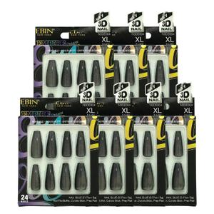 2x Mystic Nails by EBIN NEW YORK – Blue and Gold Press-On Nails with Oval and Square Tips for Easy Application and Reusable Wear – Gift Set (2 Items)