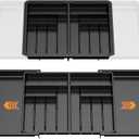 Large Silverware Drawer Organizer, Expandable From 21 to 36 Inches With 14 Slot, BPA Free Plastic Utensil Tray for Kitchen, Adjustable Flatware and Cutlery Holder for Spoons Forks Knives, Black