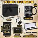 Shellwei 6 Pcs Employee Appreciation Gifts for Men Thank You Gifts for Male Coworker Manager Teacher Boss Father's Day Dad gift Mug Tumblers Leather Inspirational Notebook Keychain Pen Card Box