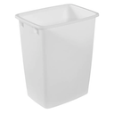 Rubbermaid Small Kitchen Bathroom Trash Can, 9 Gallons, White, Waste Basket for Under Counter/Kitchen/Office/Bedroom/Bathroom