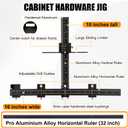 Cabinet Hardware Jig Kit – 32" & 16" Detachable MAX System with Auto Center Punch, Precision Aluminum Alloy Drill Guide Template for Handles, Knobs, and Pulls on Drawers & Doors