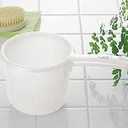 JapanBargain 3042, Japanese Plastic Water Ladle Bath Ladle Dipper Filipino Tabo Flat Bottom Bath Water Scoop, Made in Japan (1, White)