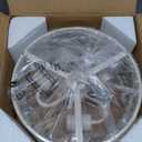 WUZUPS Crystal Leaf Chandelier 3-Light Vintage Farmhouse Industrial Semi-Flush Mount Ceiling Light Lighting Fixture for Foyer Hallway Storage Room Kitchen Bathroom, H 8.5" W 12", Antique White