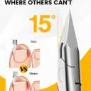 BEZOX Professional Toenail Clippers - Heavy Duty Toe Nail Clippers for Thick Toenails & Ingrown Nails | Long Handle Nails Clipper for Seniors with Comfort Grip & Ultra Sharp Blade - Black
