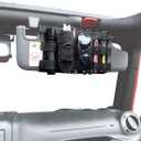 Savadicar Tactical Sun Visor Organizer Front Visor Storage Cover for 2007-2023 Jeep Wrangler JK JL & Gladiator JT, Interior Storage Accessories, Black, 1 PCS