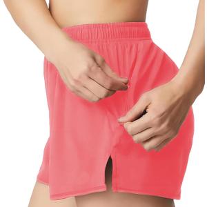 Athletic Shorts for Women Running Shorts with Liner, Quick Dry Active Workout Gym Shorts with Pockets 2.5 Inch (Pink, XS)