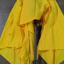 JEAREY 6.5x10 ft Rectangular LED Lighted Patio Umbrellas Outdoor Solar Table Market Umbrella w/Push Button Tilt/Crank, 6 Sturdy Ribs, UV Protection Waterproof Sunproof(Yellow)