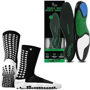 Lux Dual Grip Socks - Soccer Grip Socks for Men and Women. GripArray Performance & Comfort