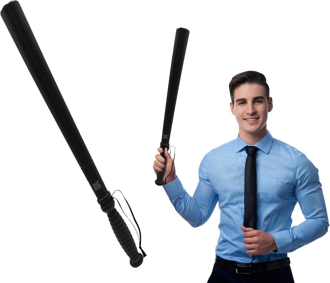 Nicky Bigs Novelties Deluxe Hollow Toy Large Plastic Police Cop Baton Club Costume Accessory Prop, Black, 20 Inches
