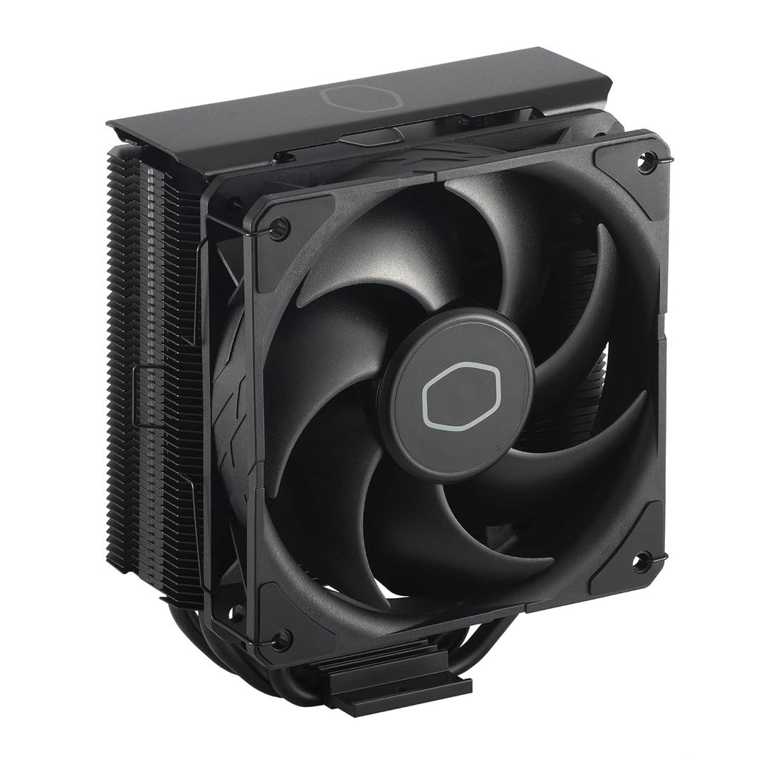 Cooler Master Hyper 212 Black CPU Air Cooler 120mm High Performance PWM Fan, 4 Copper Heat Pipes, Aluminum Top Cover, Low Noise & Easy Installation, AMD AM5/AM4 & Intel LGA 1851/1700/1200, Black