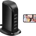 WiFi USB Charger Camera,HD 1080P Wireless USB Charger Security Cameras Nanny Cam 5 Port Plug WiFi Mini Video Camera for Home Surveillance with Motion Detection Remote View No Audio