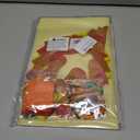 Zliisang 24PCS Make You Own Fall Crafts Kit Bulk Maple Leaves Pumpkin Apple Acorn Paper Suncatchers DIY Kit for Autumn Thanksgiving Activities Decorations Window Stained Glass Effect Art Supplies