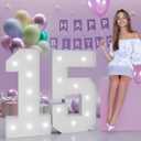 Number 15 Marquee Numbers 3 Feet Tall, 15th Birthday Decorations for Girls Boys, 15 Light Up Number for Party Large 15 Light Up Sign for Birthday Anniversary Decor