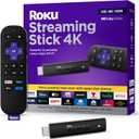 Roku Streaming Stick 4K - HDR & Dolby Vision Roku Streaming Device for TV with Voice Remote & Long-Range Wi-Fi - Free & Live TV