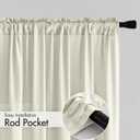 MIULEE Ivory Privacy Sheer Curtains That Let Light in 90 Inches Long Non-See-Through Semi Sheer Curtain Light Filtering Window Curtains Drapes for Living Room Bedroom 2 Panels Set