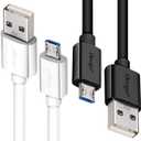 Micro USB Cable,2Pack Extra Long Android Charger Cable 10Ft 6Ft, EnduringFast Phone Charger Cord Android USB Charging Cable Fit for Samsung Galaxy S7 S6 S7 Edge S5,Note 5 4,LG G4,HTC,PS4,Camera,MP3