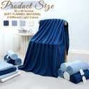 24 Pack Wedding Fleece Blankets Bulk 50 x 60 Inch Soft Lightweight Throw with to Have to Hold Card for Guests Lap Sleepover Spa Slumber Favors Gifts for Seasons (Gradient Blue)