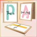 Set of 4 Framed Kids Playroom Wall Art Prints, 12x16' Toddler Nursery Canvas Artwork for Children's Bedroom