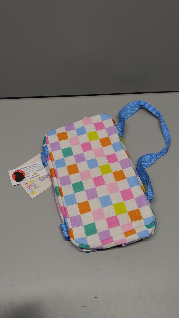 Rainbow Checkered Mini Cooler Bag