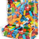 Montex Acrylic Wall Toy Dispenser, Acrylic Wall Storage, (Single Compartment) Hanging Organizer and Storage Bin for Playroom, Blocks, Cars, Balls, Snacks