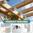 Heavy Duty Angle Brackets for 4x4，4x6 Post, Galvanized 8-Pack