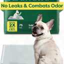 Earth Rated Max Absorbency Puppy Pee Pads for Dogs Absorbs 2X Faster & 2X More, Leak-Proof, Odor Control Potty Training, Unscented, Large, 22 x 23, 75 Count