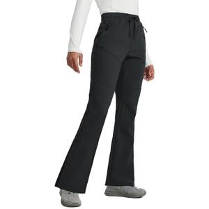 baleaf Women's Waterproof Pants Hiking Snow Fleece Lined Pockets Thermal Warm Insulated Softshell Ski (Large, Black)