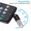 USB C to USB Adapter(2 Pack), 45 Degree USB-C Male to USB 3.0 Female Adapter OTG Converter Compatible with MacBook Pro 2019/2018, Samsung and More Type-C Device, Black