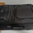U.S. Traveler Rio Lightweight Softside Rolling Carry-on Suitcase, 2-Wheel Set, Black, 21"/14"