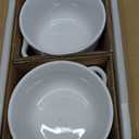 LE TAUCI Soup Bowls With Handles 28 oz, French Onion Soup Bowl for Chili, Beef Stew, Cereal, Ceramic Soup Crocks oven Safe, Microwave Dishwasher Safe - 5.5 inch, Set of 4, White