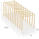 Mkono Hat Organizer for Baseball Caps, Hat Holder for 10 Baseball Caps, Tabletop Hat Rack Stand Storage Display Cap Organizer for Desk Closet Shelf Dresser White