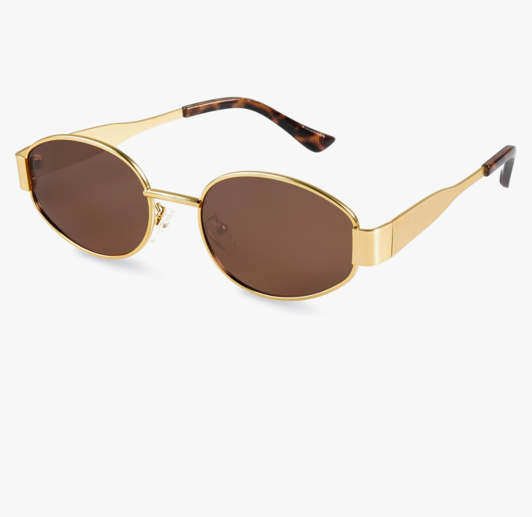 livho 2025 Trendy Oval Sunglasses - Stylish Polarized Shades for Everyday - Retro Metal Frames