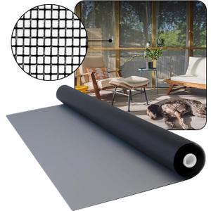 DOCA 60 in x 50 ft Window Screen Mesh - Window Screen Replacement, Fiberglass Mesh Roll for Window, Patio Screen, Porch Screen, or Door - Charcoal