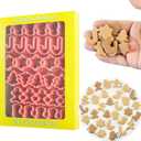 Mini Christmas Cookie Cutters Set, 6 Pieces, Holiday Shapes - Gingerbread Man, Tree, Snowflake, Candy Cane, Glove, Stocking (Christmas Cookie Cutters)