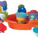 Nuby Pirate Pals Bath Toy Set - Interactive Bath Time Toys - 18+ Months