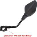 Universal Motorcycle Mirrors, 10MM 8MM Universal Motorcycle Rear View Side Handlebar Mirror Black, Compatible with ATV, Scooter, Dirt Bike, Cruiser, Snowmobile