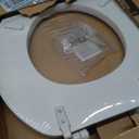 Mayfair Padded Toilet Seat, Cushioned Soft Vinyl over Wood Core Seat, Secure Hinges, Easy Clean, Made in USA, Round, White
