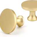 Goldenwarm 25Pack Gold Dresser Knobs - Brushed Gold Cabinet Knobs for Dresser Drawers (25 Pack, Matte Gold-Round)