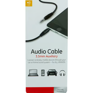 GE 12 ft. L Audio Cable 3.5 mm