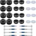 7-141 Body and Cab Mount Bushing Kit for 1999-2014 Chevy Silverado & GMC Sierra 1500/2500 2WD/4WD Body Cab Mounts with Mount Cushion Bolts 1999-2004 Replaces# 11516868 15704260 (Black)